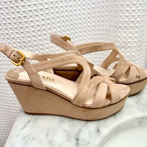 Prada Suede Wedges